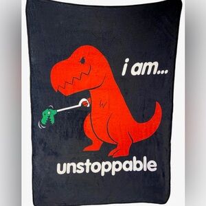 Unstoppable trex dino plush blanket NEW